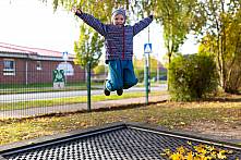 Auf dem Trampolin
